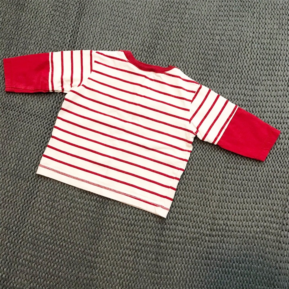 Gymboree Striped Ho Ho Ho Longsleeve T-Shirt Red - Picture 6 of 7